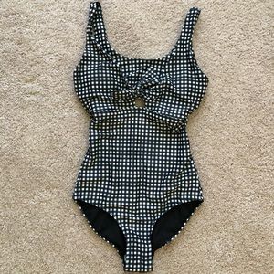 Albion Gingham Top Knot One Piece